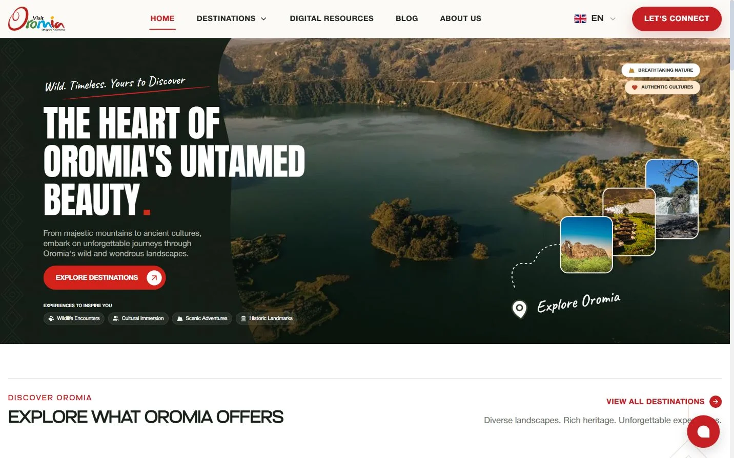 Visit Oromia website screenshot